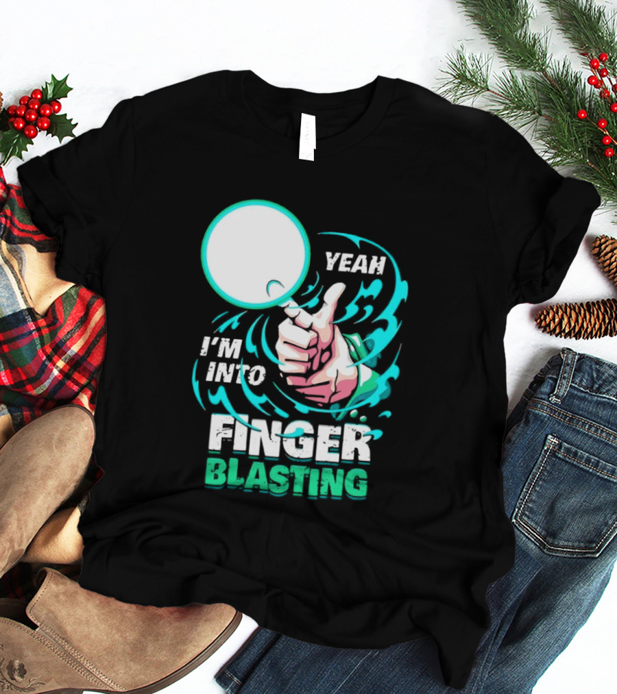Yeah I Am Into Finger Blasting Cartoon Thumbs Up Spiral T-Shirt