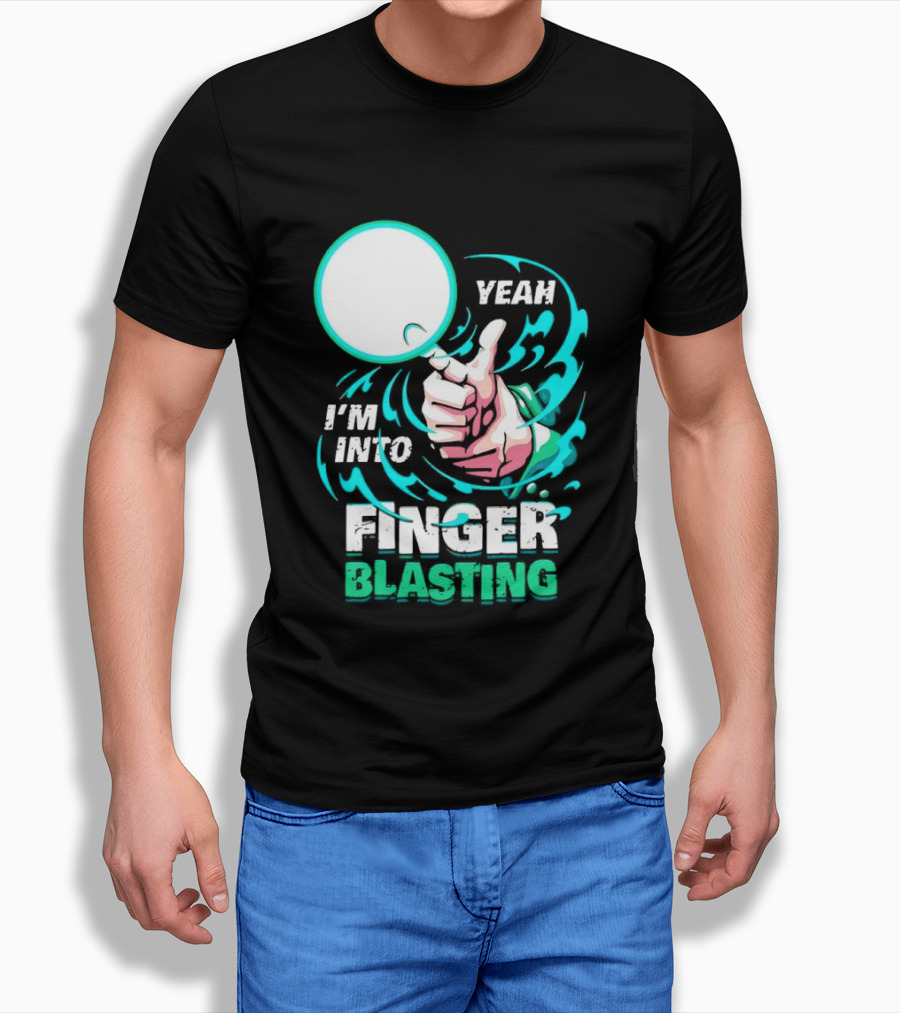 Yeah I Am Into Finger Blasting Cartoon Thumbs Up Spiral T-Shirt