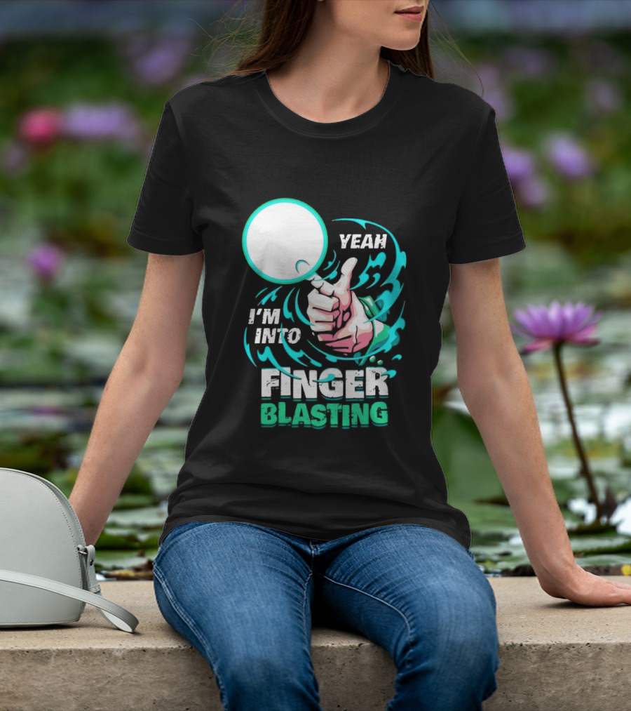 Yeah I Am Into Finger Blasting Cartoon Thumbs Up Spiral T-Shirt
