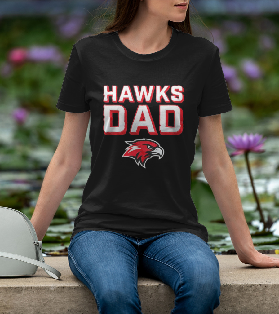 Hawks Dad Red Hawk Sports Fan T-Shirt