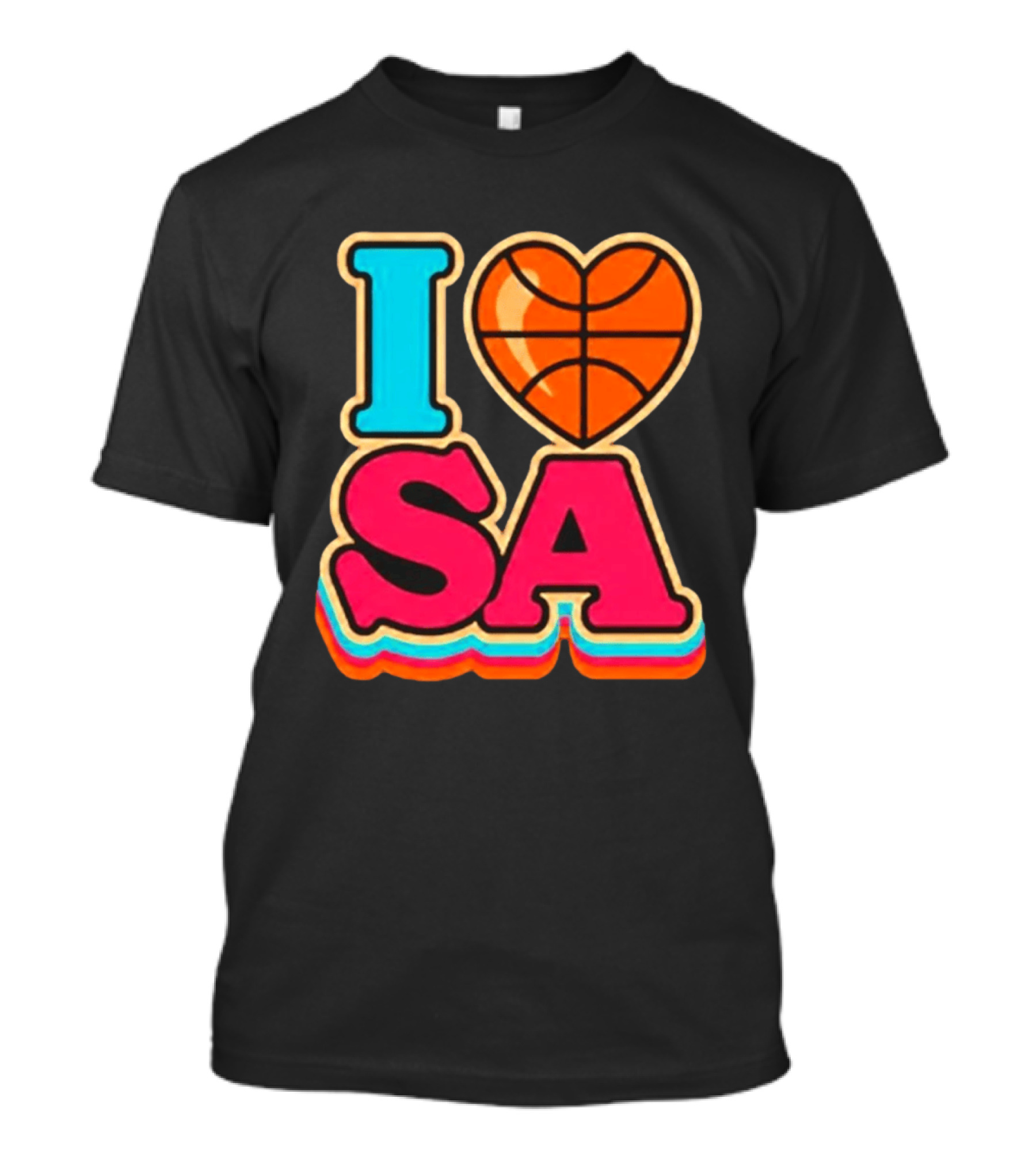 I Heart SA Basketball San Antonio Sports Fan Gear T-Shirt