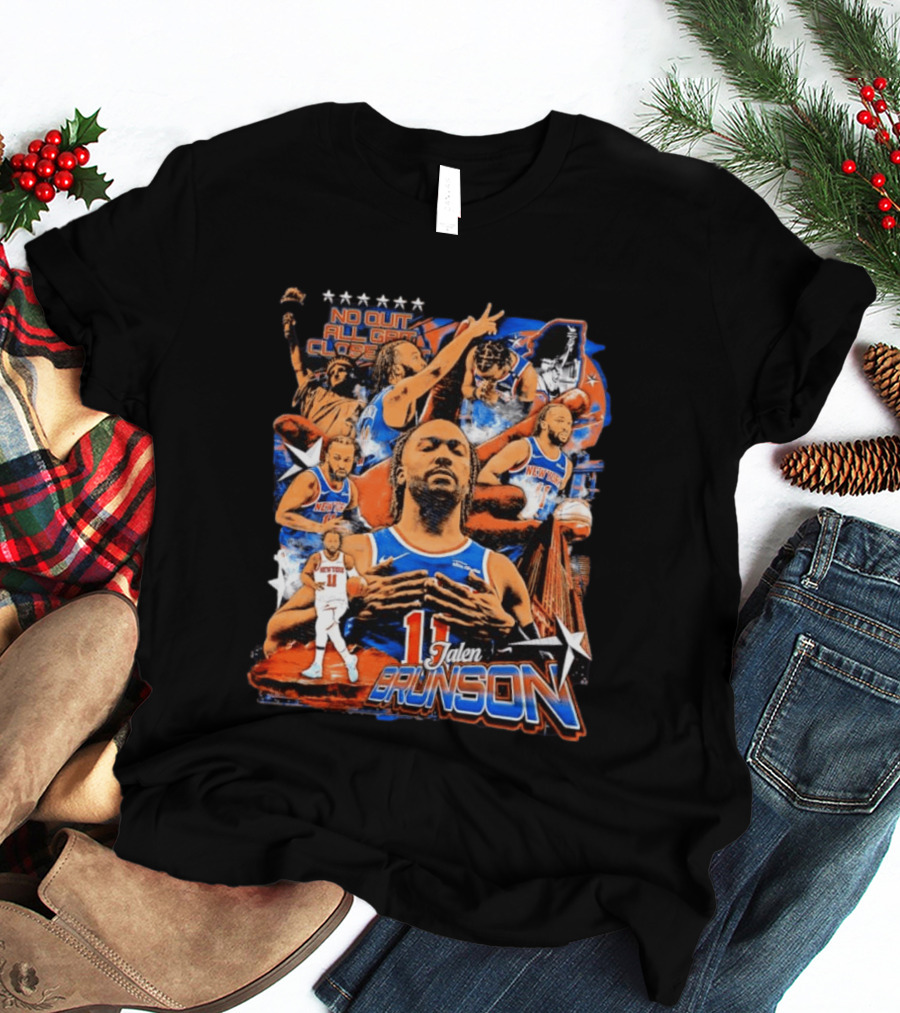 Jalen Brunson New York Knicks NBA No Quit All Grit Close Out 11 T-Shirt