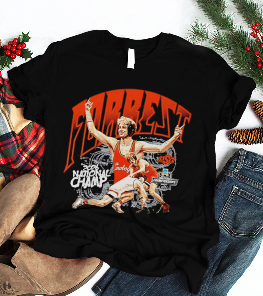 Jax Forrest Oklahoma State Cowboys Wrestling 2026 National Champ T-Shirt