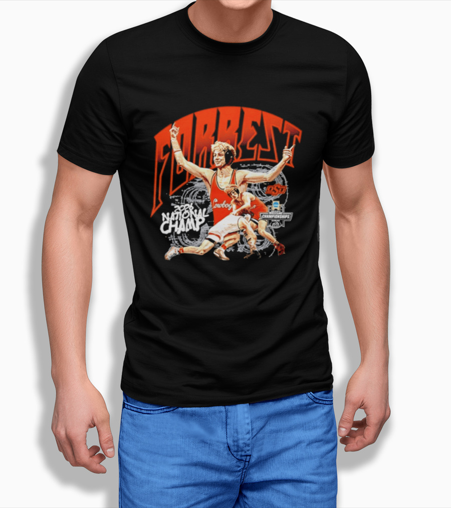 Jax Forrest Oklahoma State Cowboys Wrestling 2026 National Champ T-Shirt