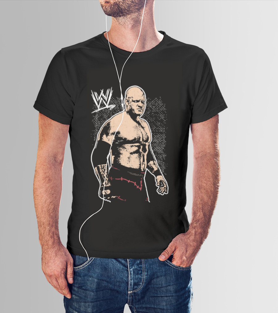 Kane WWE Wrestling Stitched Men's WWE Iconic Fighter T-Shirt