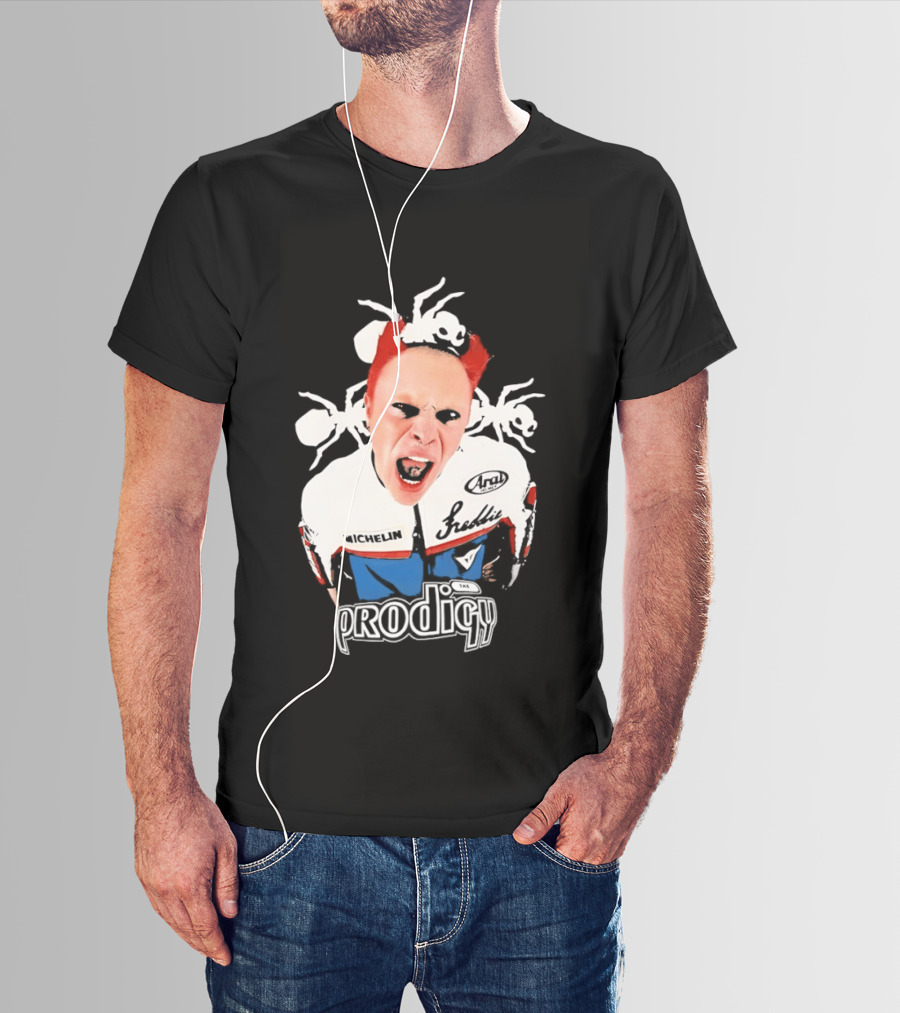 Keith Flint The Prodigy Michelin Arai Electronic Music Band Concert T-Shirt