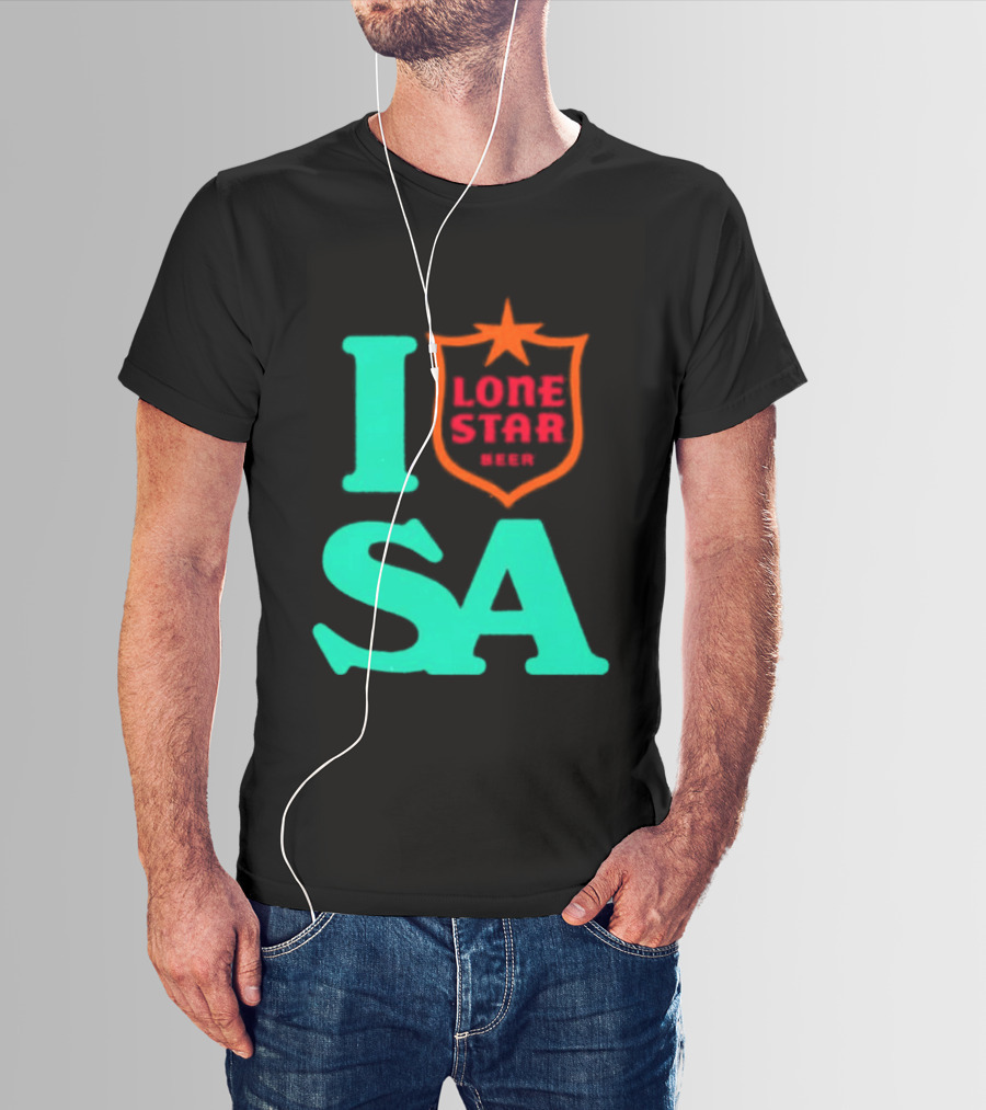 Lone Star Beer I Love San Antonio USA Texas T-Shirt