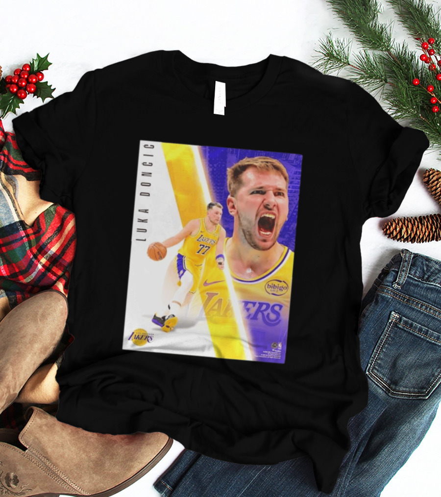 Luka Doncic 77 Los Angeles Lakers Basketball Energetic T-Shirt