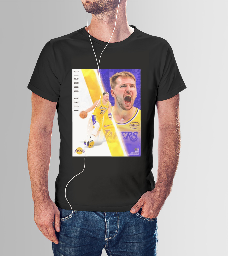 Luka Doncic 77 Los Angeles Lakers Basketball Energetic T-Shirt