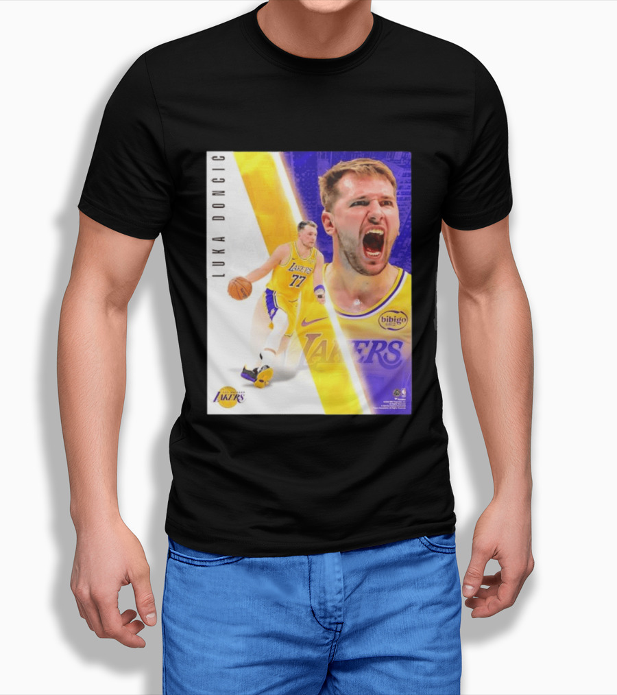 Luka Doncic 77 Los Angeles Lakers Basketball Energetic T-Shirt