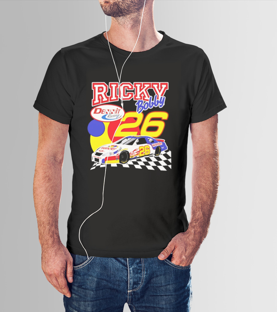 Ricky Bobby Dennit Racing 26 Wonder Talladega Nights Car T-Shirt