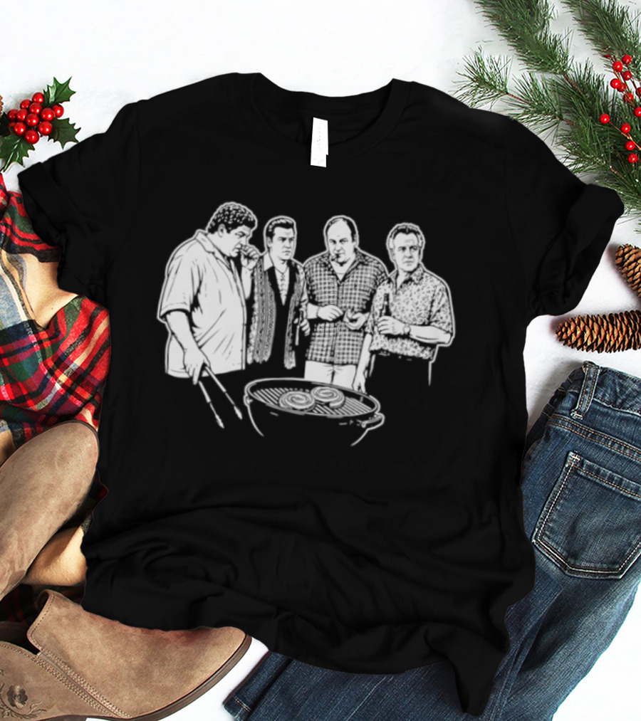 North Jersey BBQ Sopranos Parody Mobster Grill Crew T-Shirt