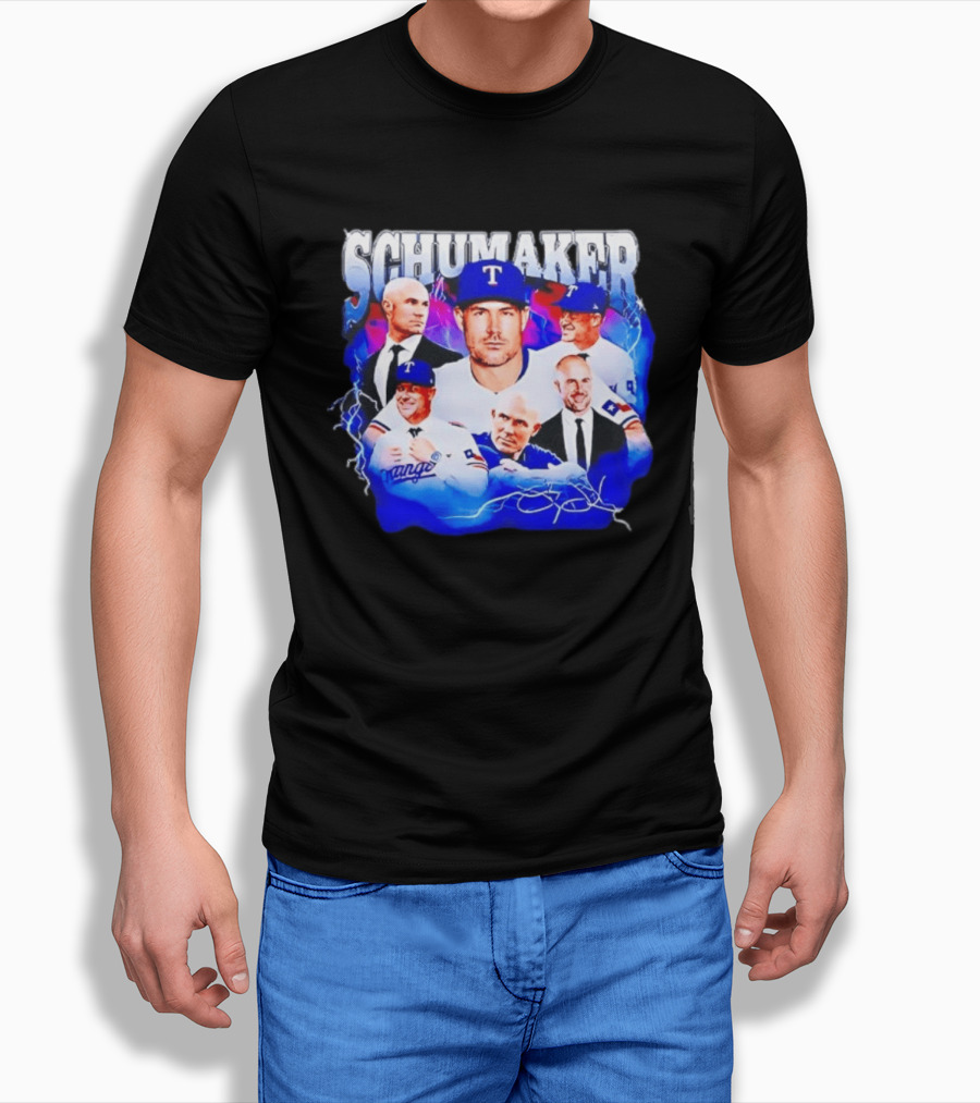 Skip Schumaker Texas Baseball Collage T-Shirt
