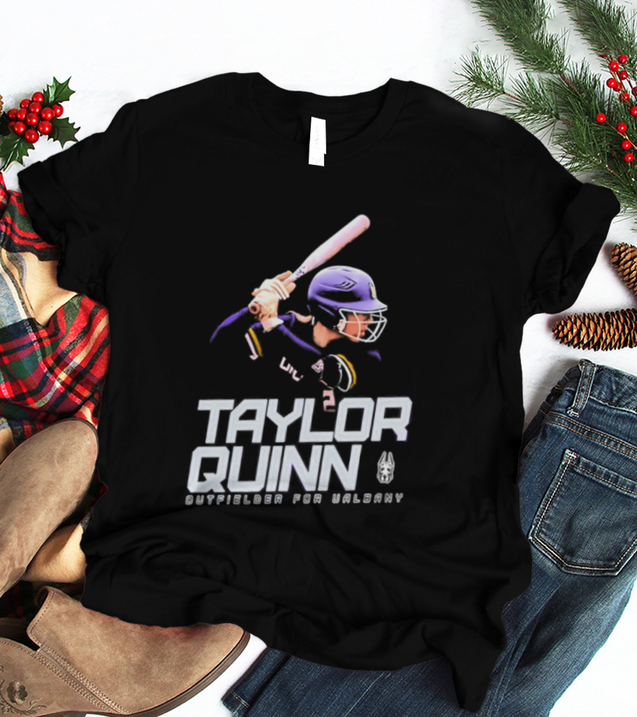 Taylor Quinn UAlbany Outfielder Baseball Sports T-Shirt