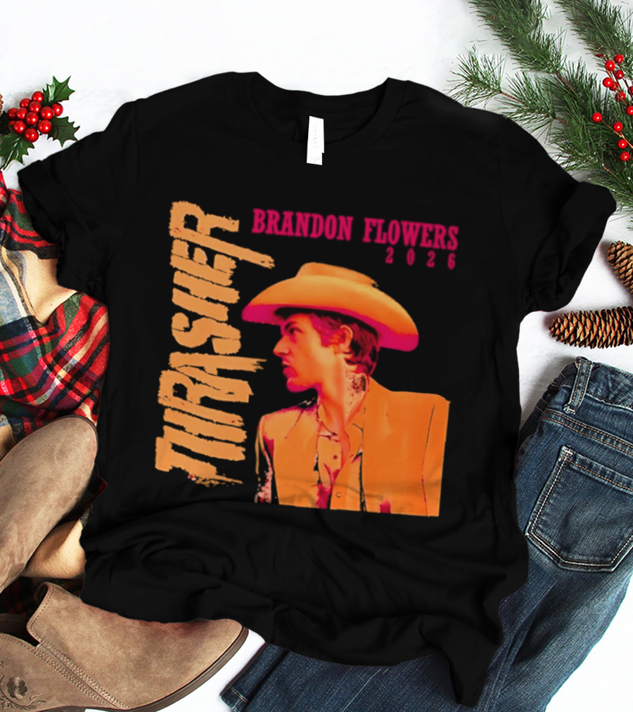 Brandon Flowers Thrasher 2026 Cowboy T-Shirt