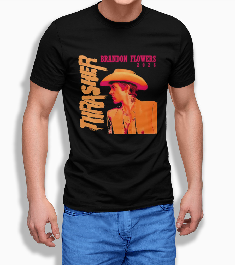 Brandon Flowers Thrasher 2026 Cowboy T-Shirt