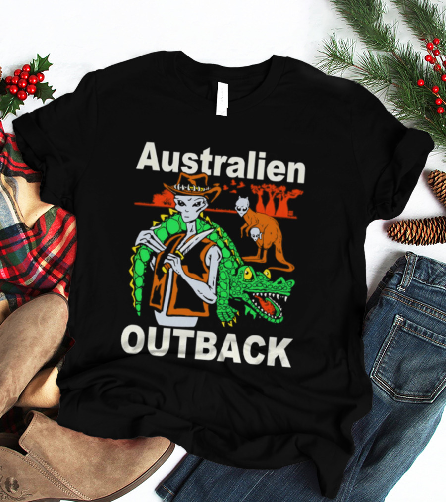 Australien Outback Alien Crocodile Adventure T-Shirt