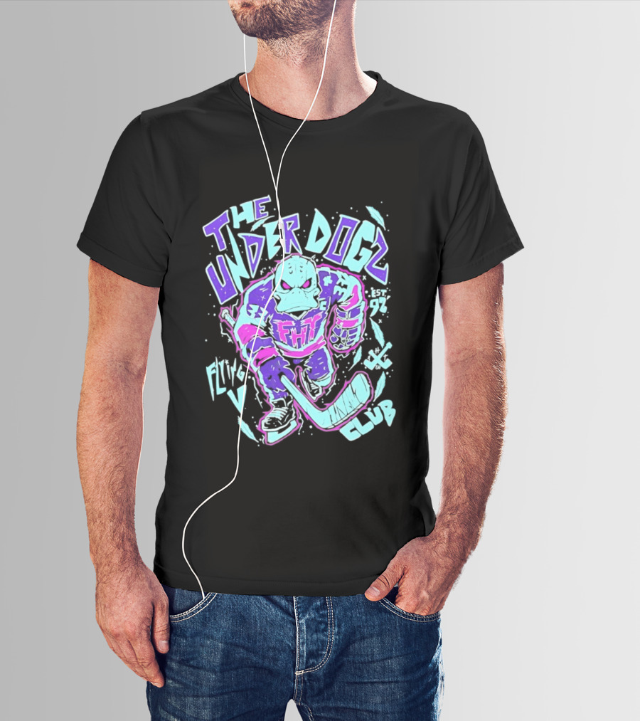 Anaheim Ducks The Underdogs FMH Flying House Club Hockey Player T-Shirt
