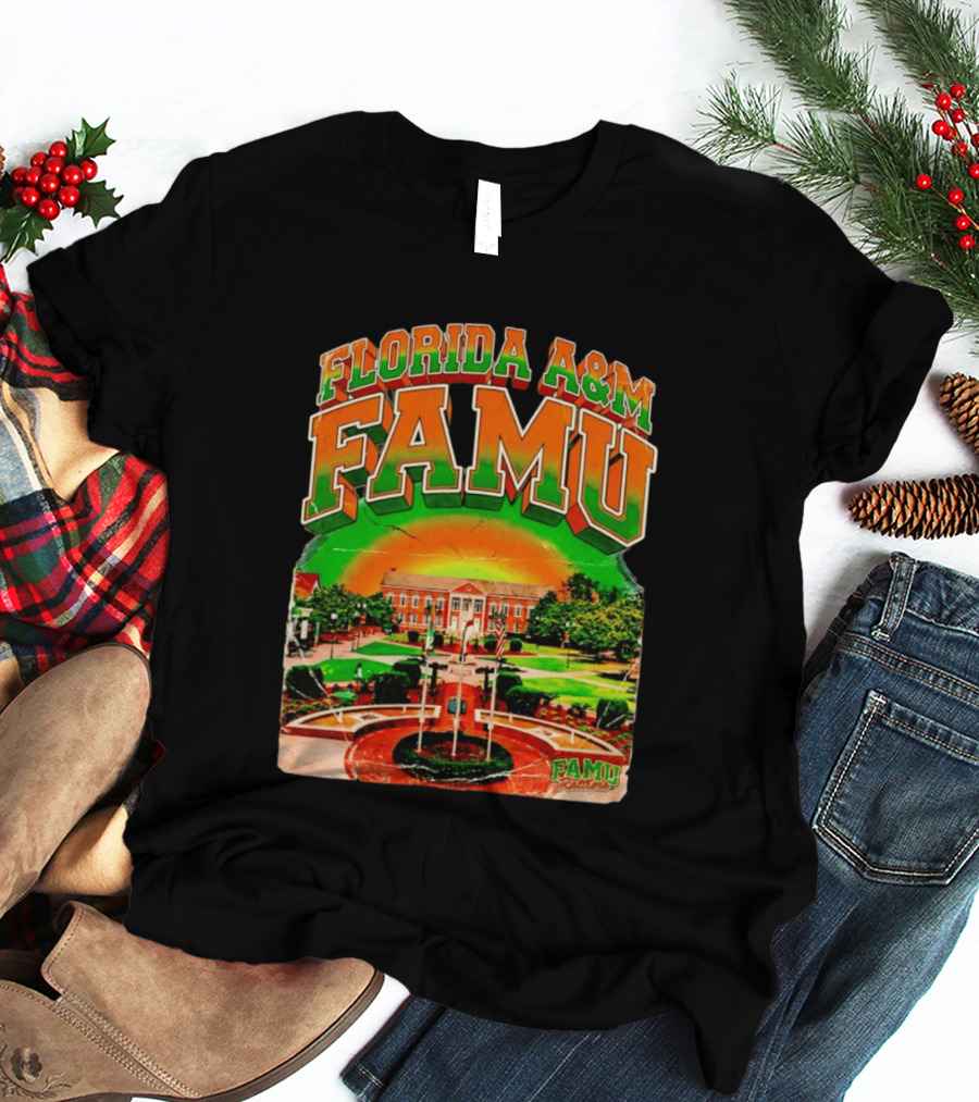 Florida A&M FAMU Rattlers Lee Hall Campus Landmark T-Shirt