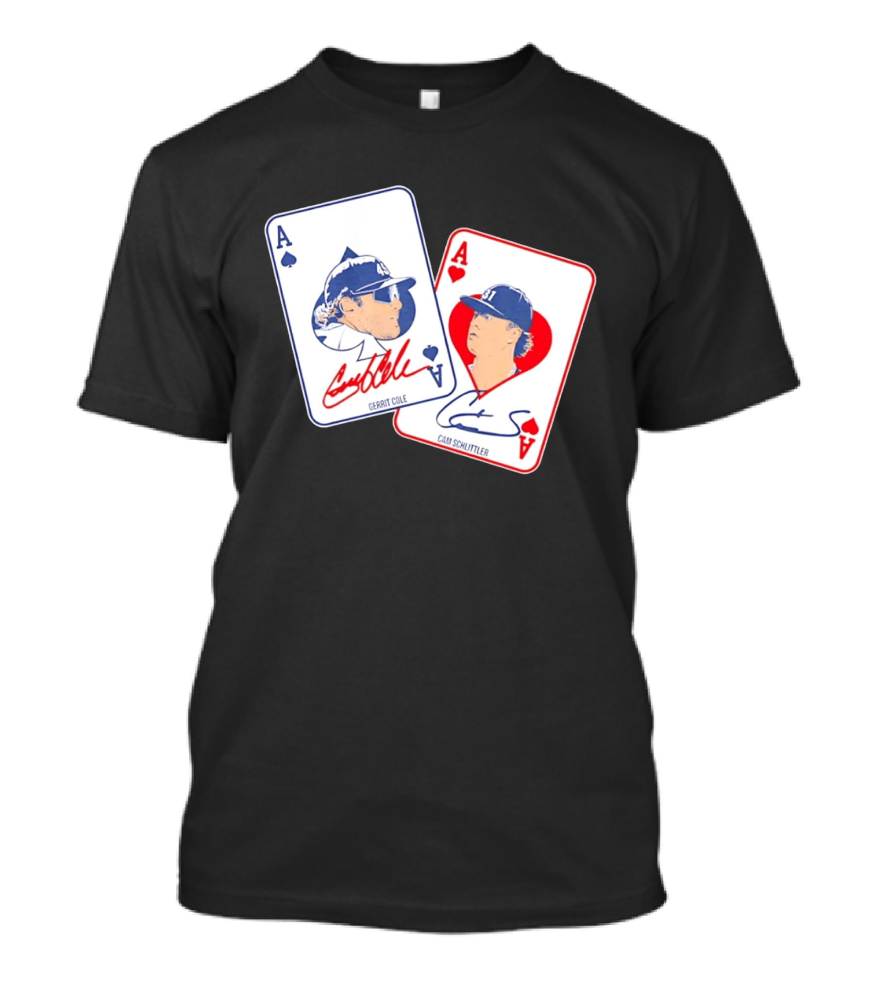 Gerrit Cole Cam Schlittler Ace Of Spades And Hearts Baseball Player Cards Men's T-Shirt