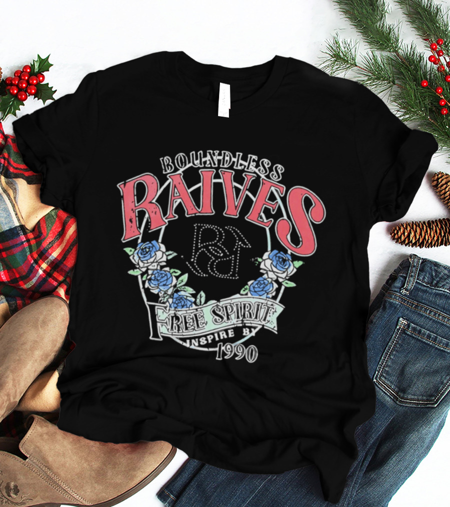 Boundless Raives Free Spirit Westie 1990 Flower Aesthetic Rose T-Shirt