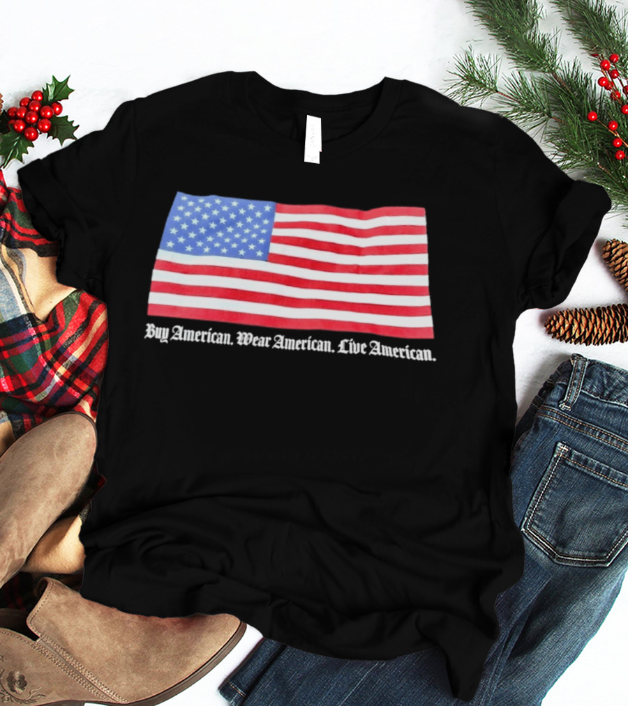 Buy American Wear American Live American Flag Stars And Stripes T-Shirt