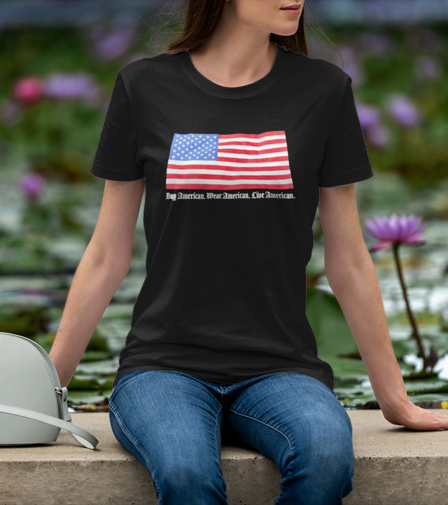 Buy American Wear American Live American Flag Stars And Stripes T-Shirt