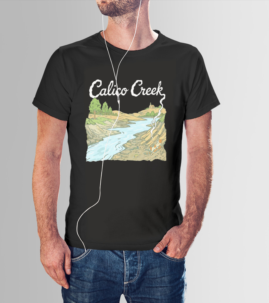Calico Creek Scenic River And Countryside Landscape T-Shirt