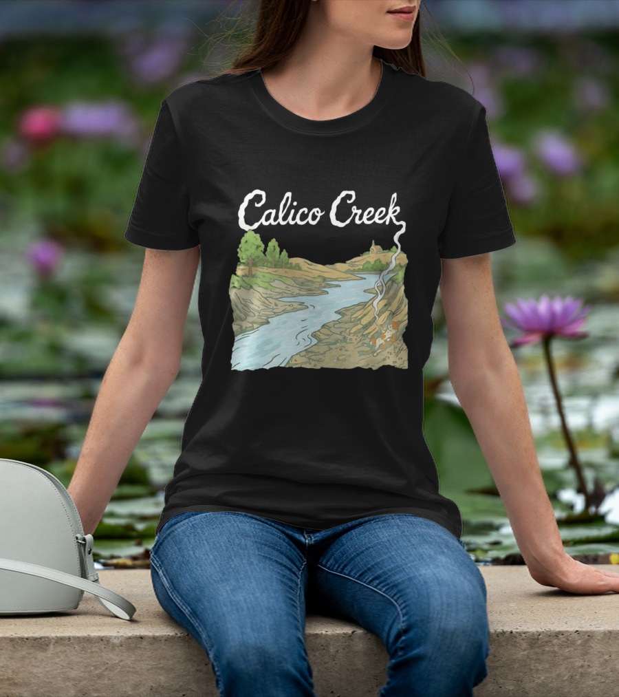 Calico Creek Scenic River And Countryside Landscape T-Shirt
