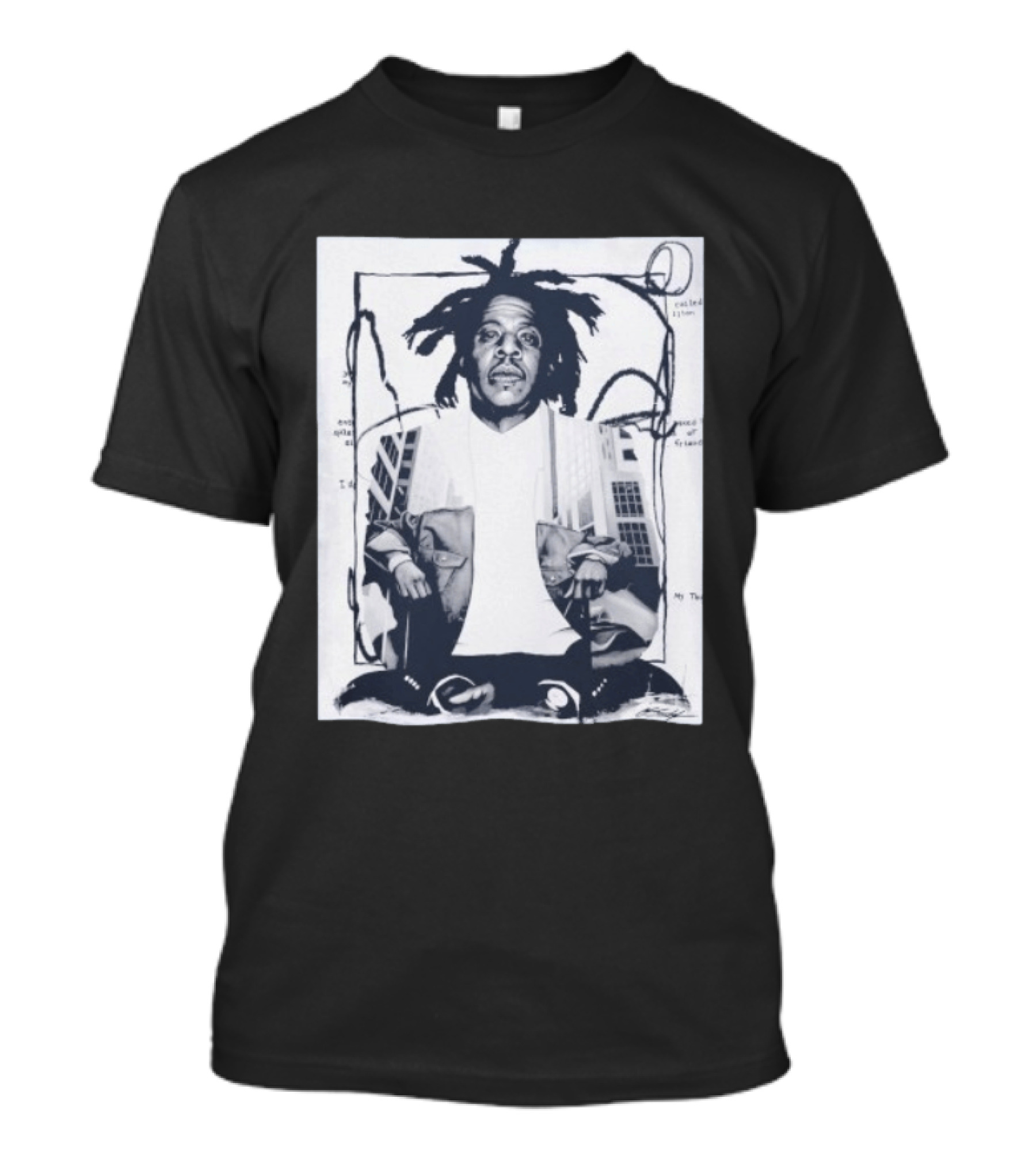 JAY Z Urban Style Portrait With Dreadlocks And Cityscape T-Shirt