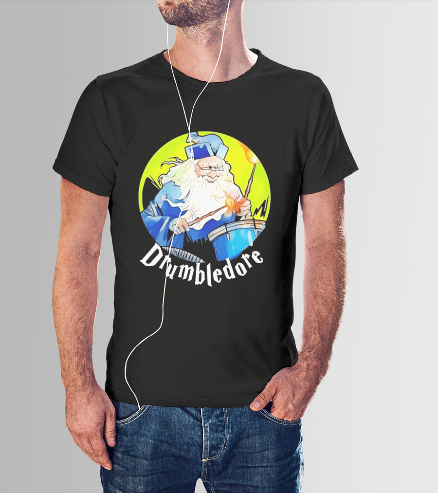 Drumbledore Wizards Percussionist Fantasy Magic T-Shirt