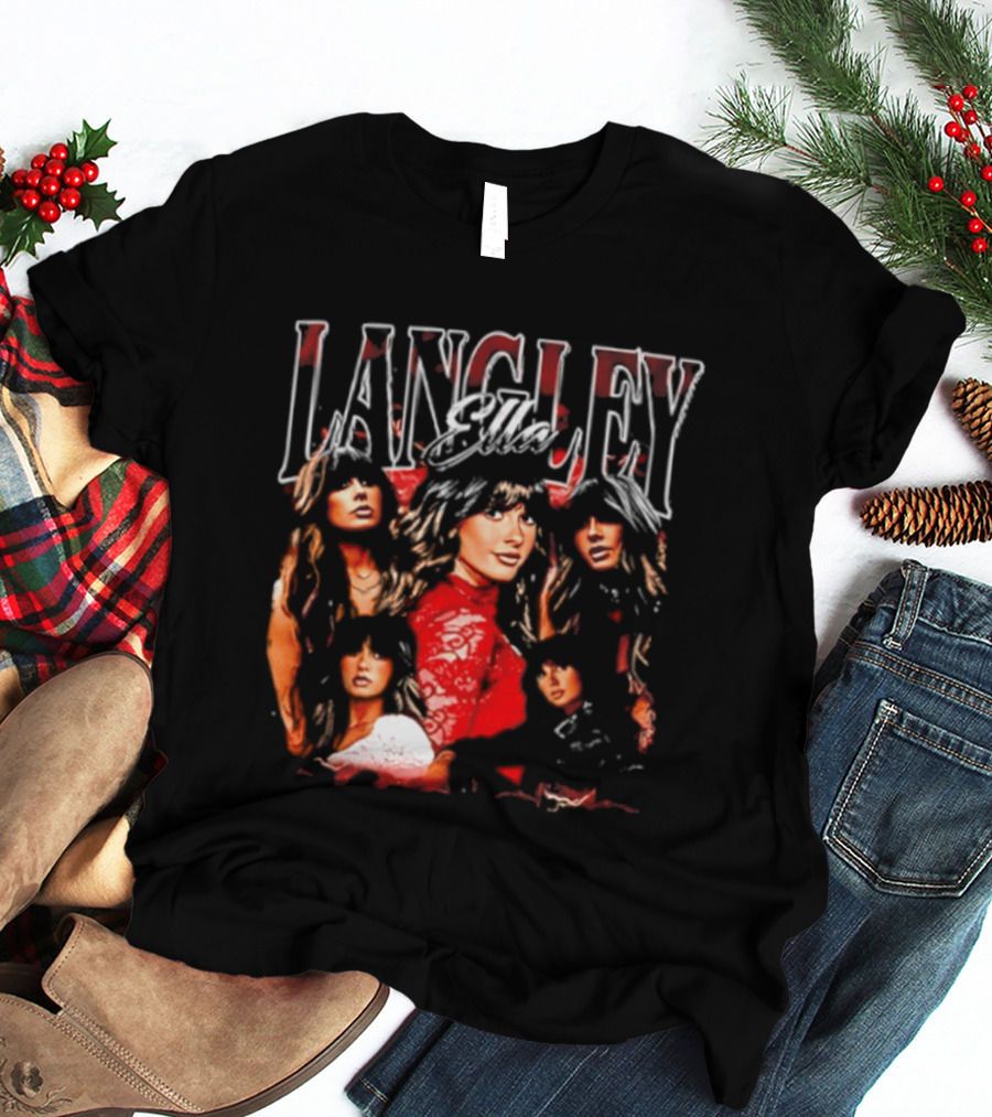 Ella Langley 90s Bootleg Style Retro Portraits T-Shirt