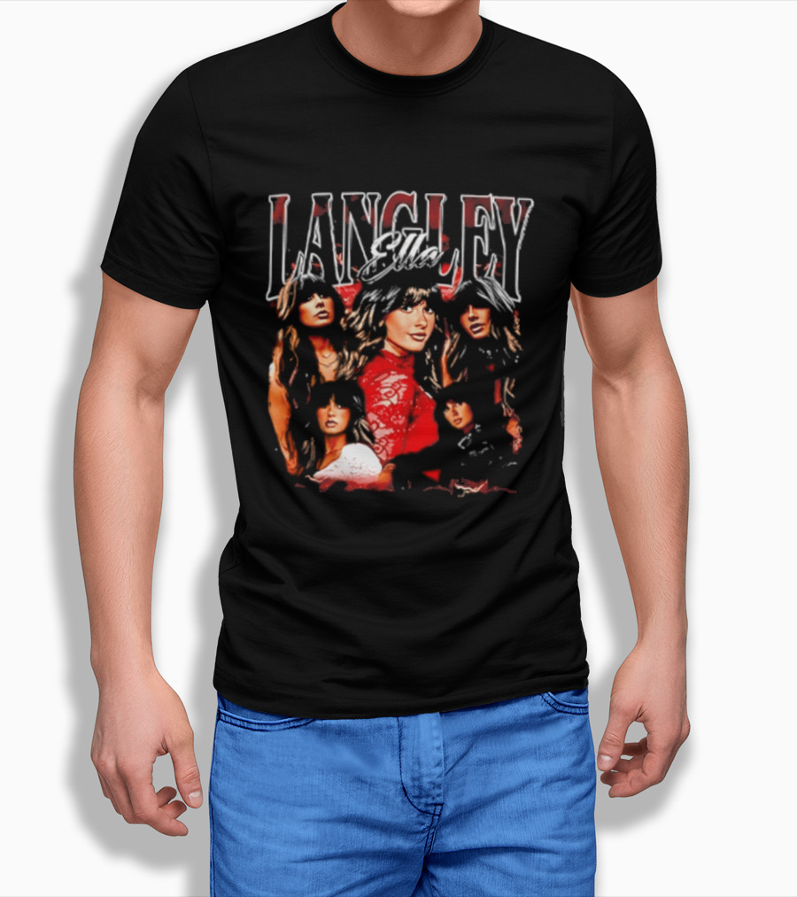Ella Langley 90s Bootleg Style Retro Portraits T-Shirt