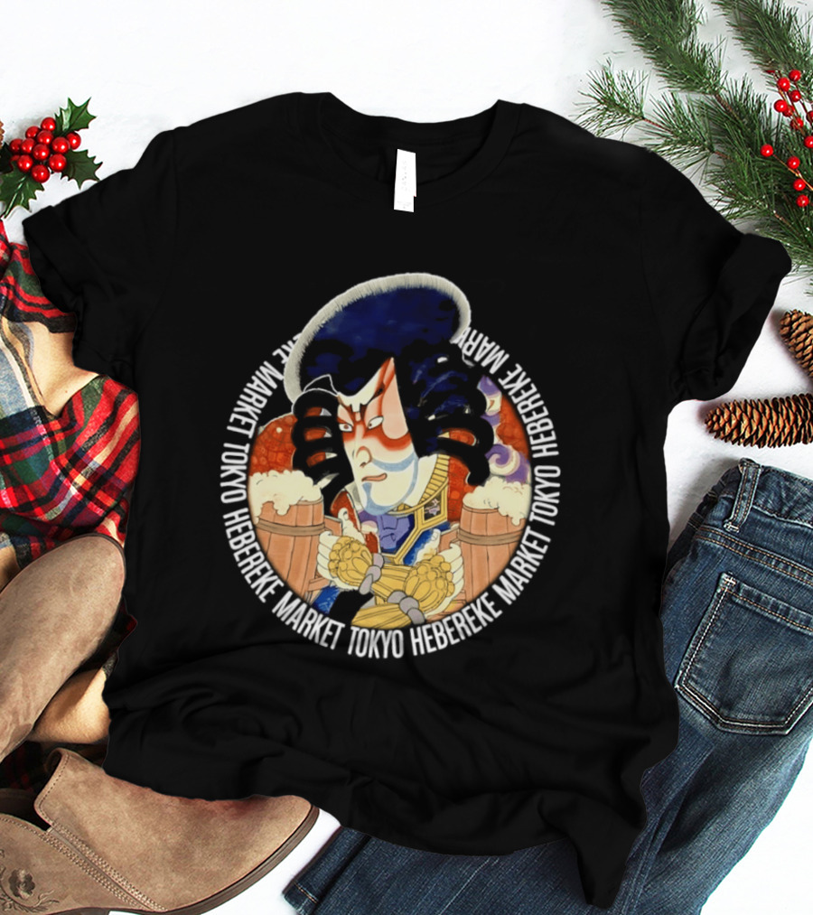 Kabuki Warrior Hebereke Market Tokyo Beer T-Shirt