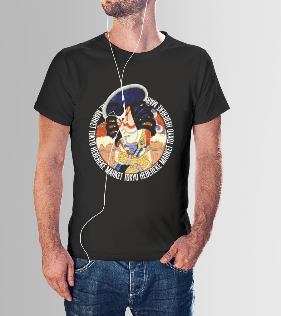 Kabuki Warrior Hebereke Market Tokyo Beer T-Shirt