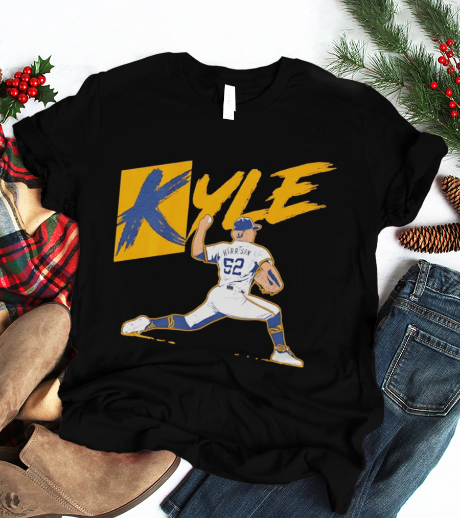 Kyle Harrison 52 Milwaukee Brewers MLB Baseball K Sign T-Shirt