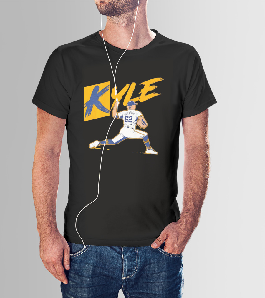 Kyle Harrison 52 Milwaukee Brewers MLB Baseball K Sign T-Shirt