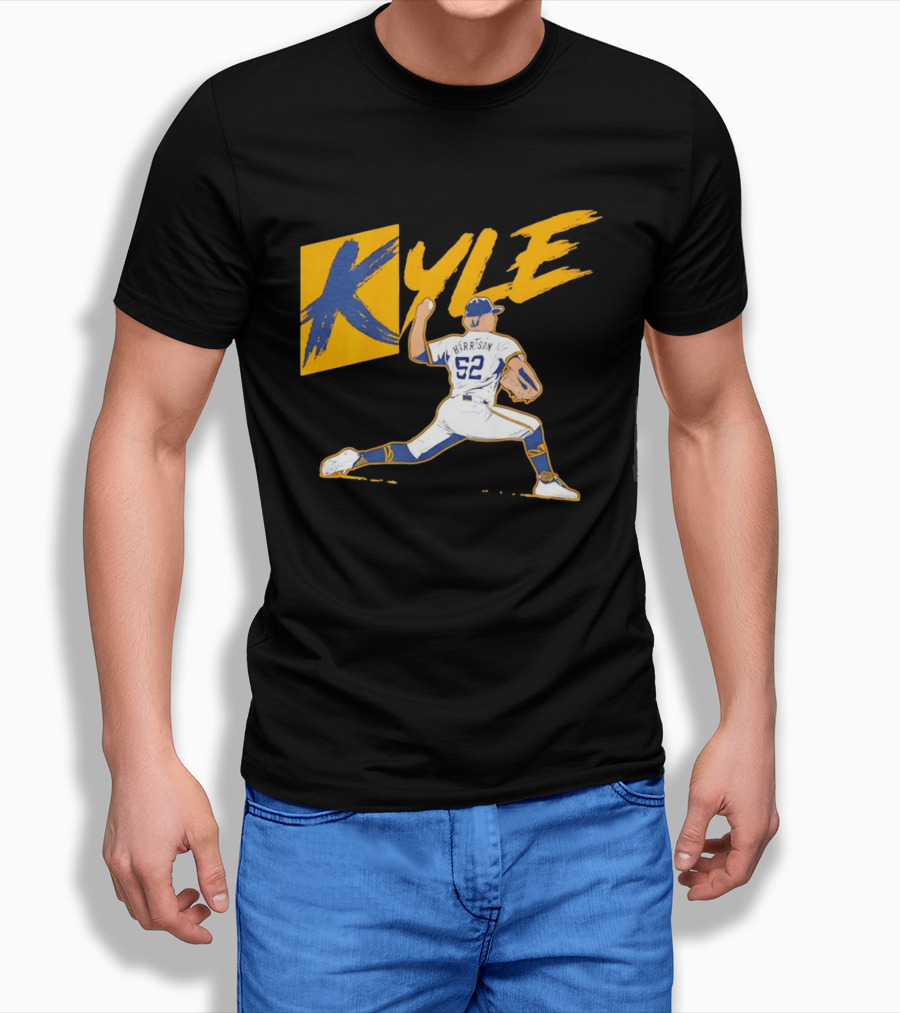 Kyle Harrison 52 Milwaukee Brewers MLB Baseball K Sign T-Shirt