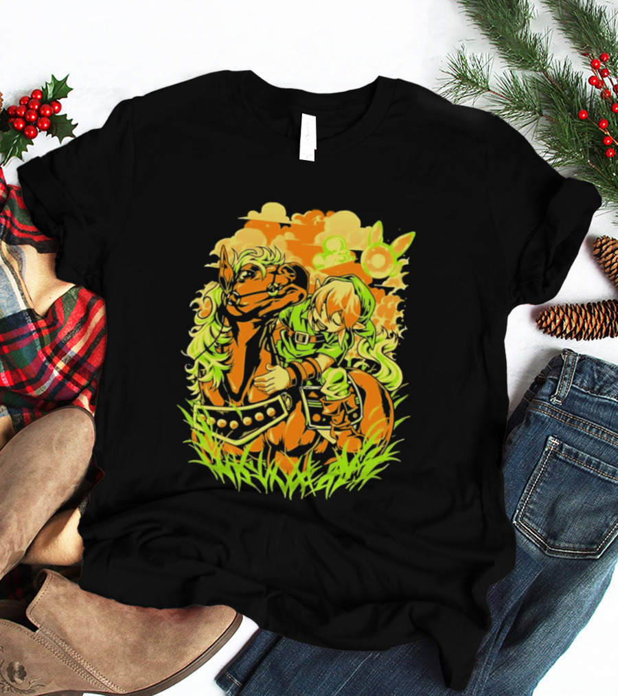 Legend Of Zelda Link And Epona Journey Through Hyrule Fields Adventure T-Shirt