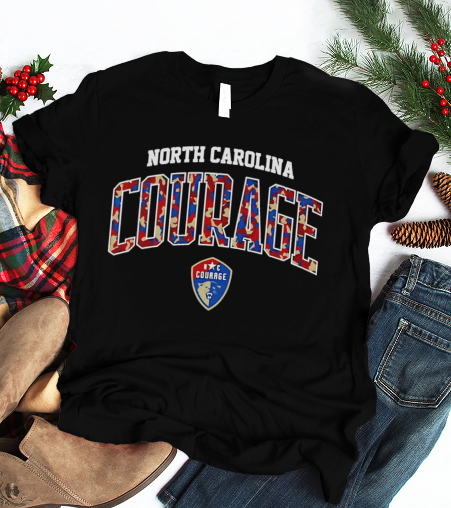 North Carolina Courage Camo Pattern Fan Gear T-Shirt