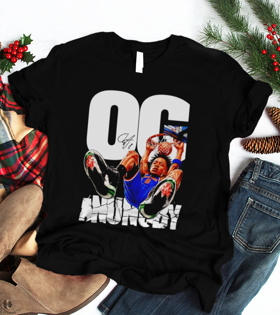 OG Anunoby Dunking New York Knicks Caricature T-Shirt