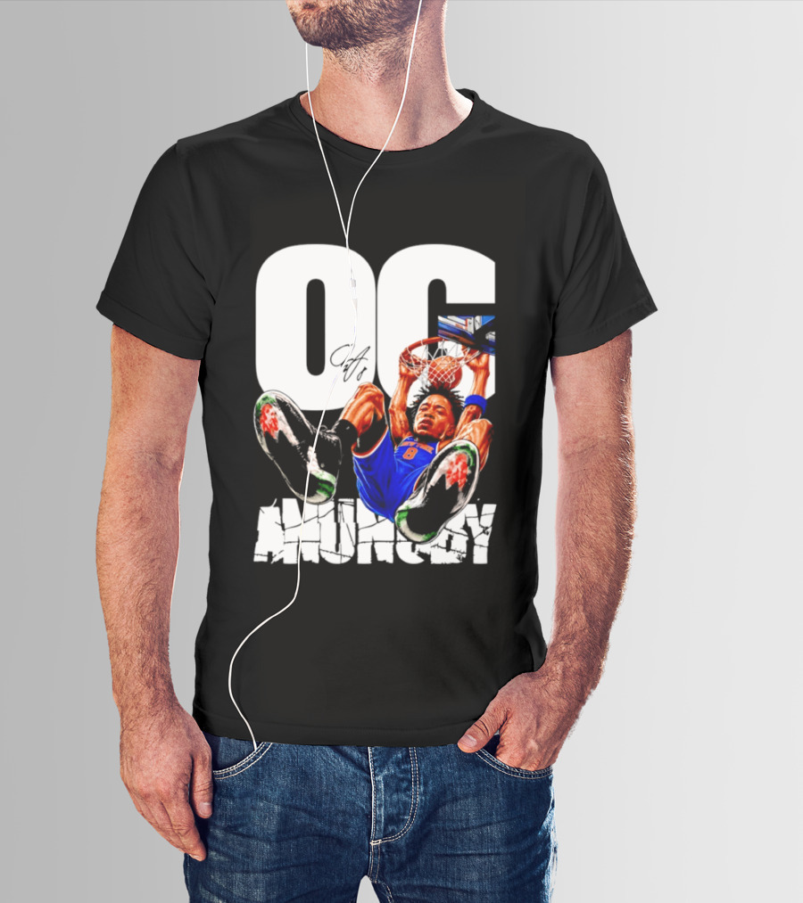 OG Anunoby Dunking New York Knicks Caricature T-Shirt