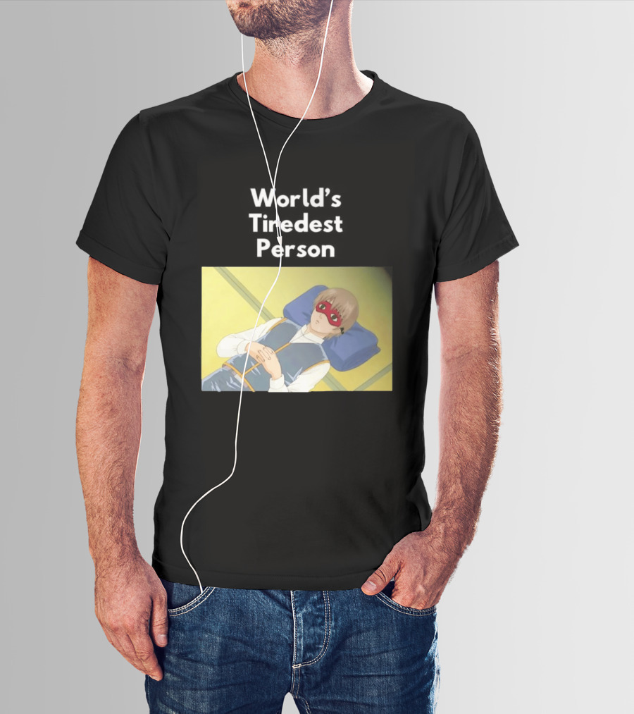 Okita Sougo World's Tiredest Person Anime Character Relaxing T-Shirt