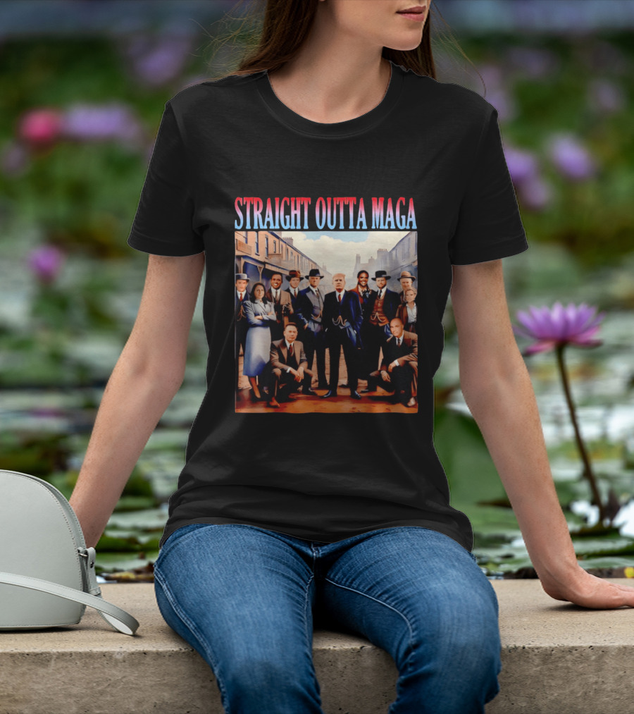Straight Outta MAGA Donald Trump Elon Musk Tucker Carlson Vivek Ramaswamy Peaky Blinders T-Shirt