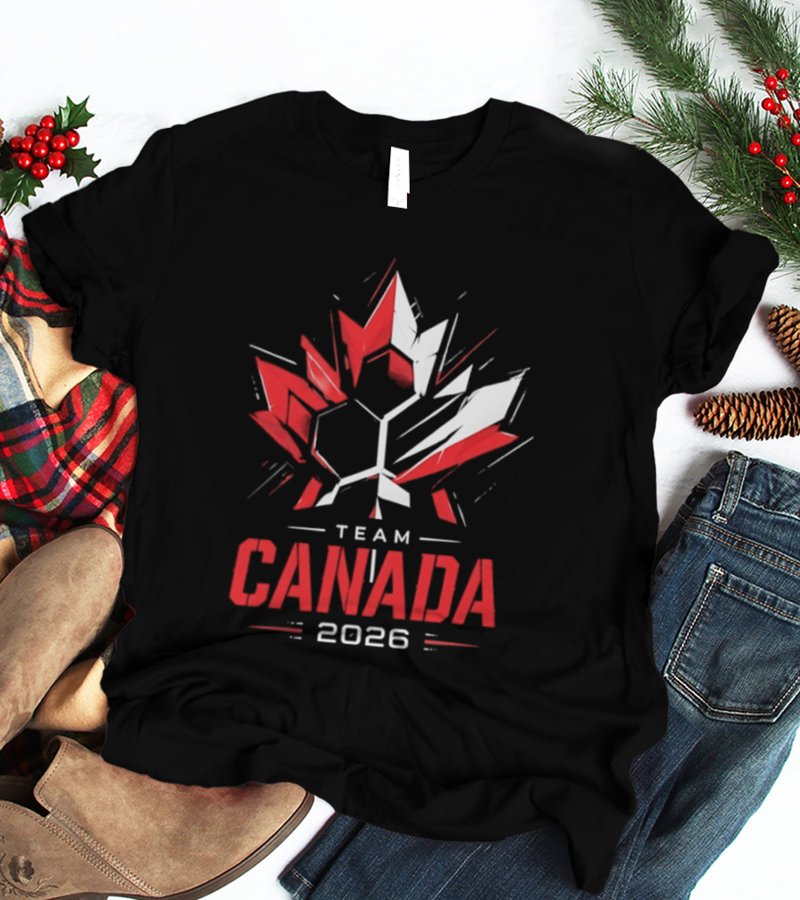 Team Canada 2026 Maple Leaf Geometric Sport Team Canada 2026 T-Shirt