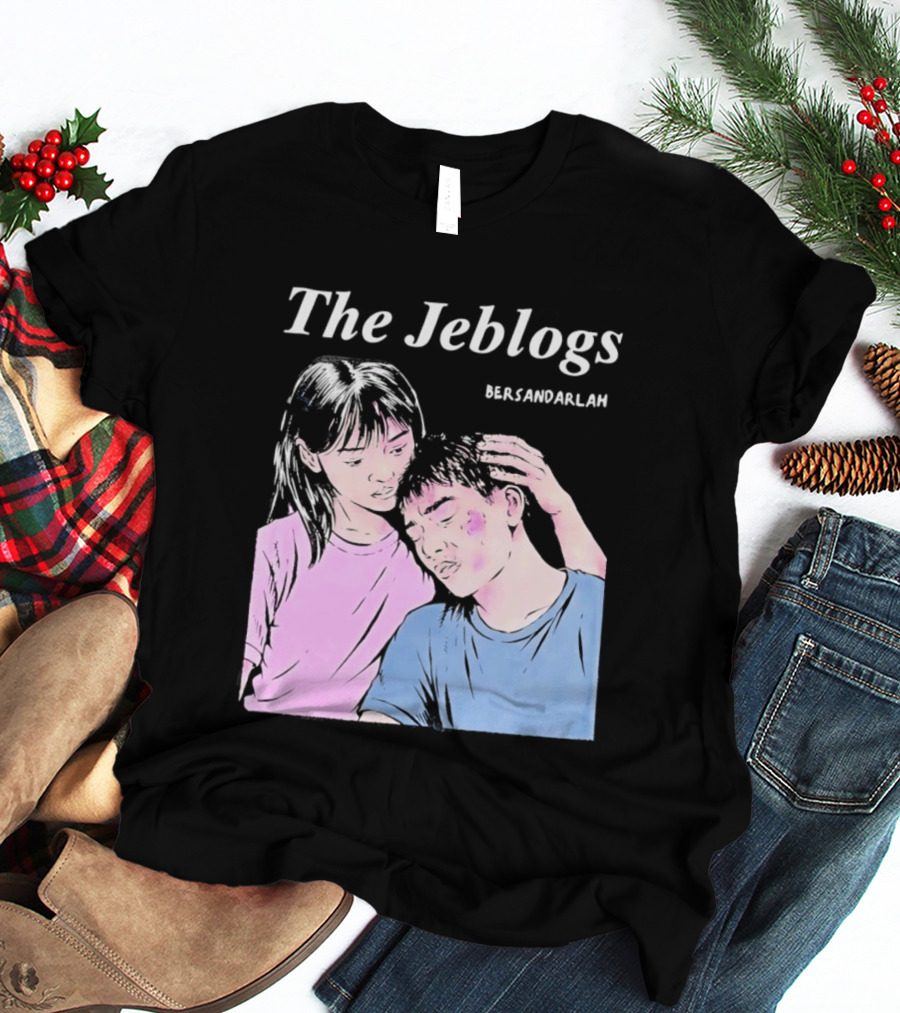 The Jeblogs Bersandarlah Pastel Art Style Tender Moment T-Shirt
