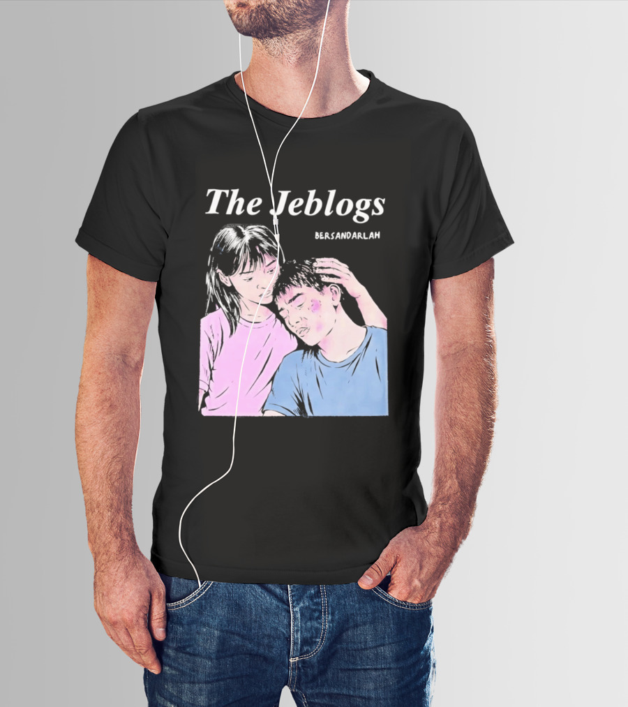 The Jeblogs Bersandarlah Pastel Art Style Tender Moment T-Shirt