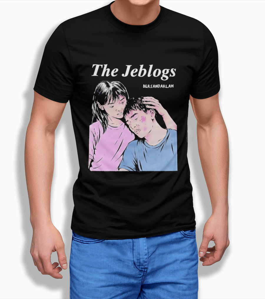 The Jeblogs Bersandarlah Pastel Art Style Tender Moment T-Shirt