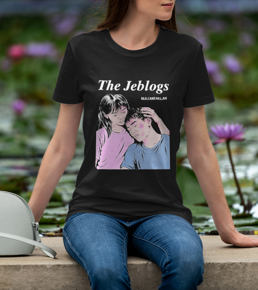 The Jeblogs Bersandarlah Pastel Art Style Tender Moment T-Shirt