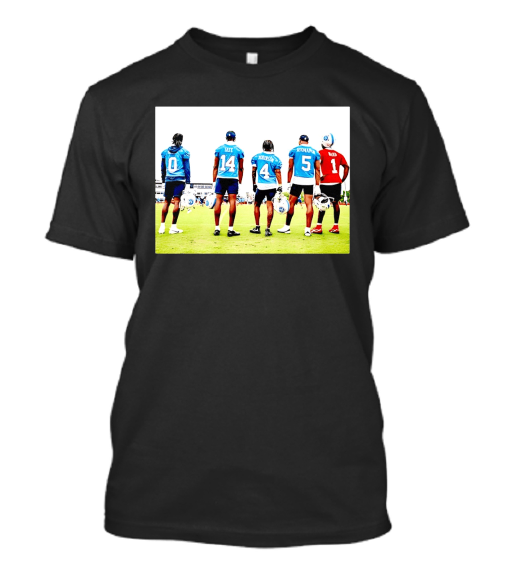 Treylon Burks Tate Robinson Ayomanor Ward Tennessee Titans Football Training Jersey Players T-Shirt